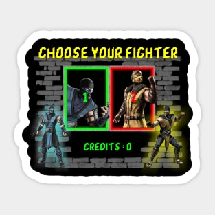 Choose your fighter Mortal Kombat Team Sticker
